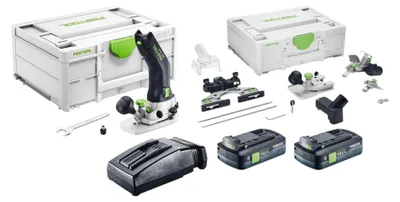 Obrázek produktu pro Festool MFKC 700 EB-Basic akumulátorová modulová frézka na hrany 18 V 8 mm bezkartáčová + 2x akumulátor 4,0 Ah + nabíječka + sada příslušenství + systainer