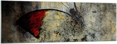 Produktbild von Bilder auf glas - Schmetterling Abstraktion - 160x50cm - Glasbilder - Wandbilder - Kunstdruck - zum Aufhängen bereit - Wanddekoration aus Glas - Glas Bilder - Wandbild auf Glas - GAB160x50-3678
