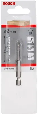 Immagine prodotto di Trapano a percussione per legno con codolo esagonale da 1/4 di pollice, 2 x 24 x 62 mm