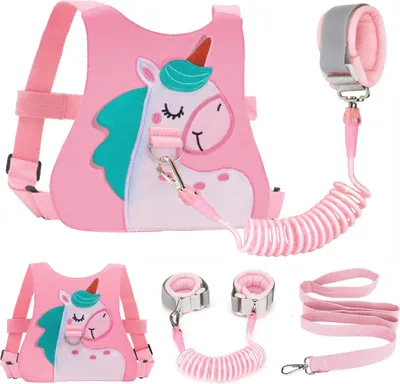 Produktbild von ASKSA Kinderleine Sicherheitsleine, 3-in-1 Kinderleine Handgelenk, Anti-Verlust Kinder Leine, Kinderleine Laufleine und Sicherheitsgurt fuer Baby (Rosa)