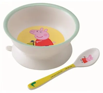 Image de Petit Jour Bol ventouse et cuillere Peppa Pig