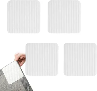 Produktbild von 4 Antirutschaufkleber 10 x 10 cm, abwaschbare Clips, für Laminat-, Marmor- oder Parkettböden