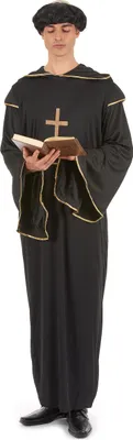 Immagine prodotto di Costume da monaco onorevole da uomo nero-oro - M