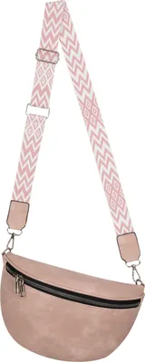 Produktbild von Bauchtasche (76232) Umhängetasche Crossbody-Bag Hüfttasche Kunstleder Italy-Design PINK
