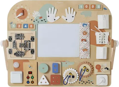 Imagen del producto de Tabla de aprendizaje de madera, certificada para niños, de madera