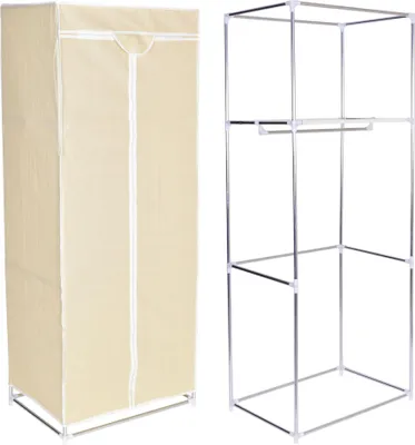 Produktbild von Textile Kleiderschrank "Fela" mit Regal - Beige