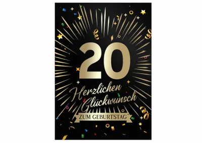 Produktbild von Friendly Fox Geburtstagskarte runder Geburtstag - Geburtstag Glückwunschkarte zum Geburtstag - große Happy Birthday Karte inkl. Umschlag - Klappkarte Geburtstag Karte Männer Frauen (20)