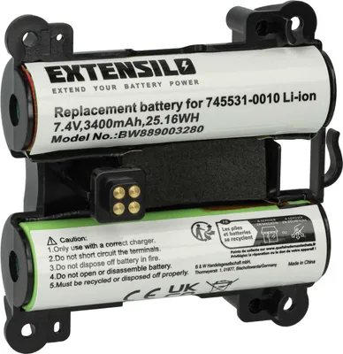 Produktbild von EXTENSILO Akku Ersatz für Bose 745531-0010 für Lautsprecher Boxen Speaker (3400 mAh, 7,4 V, Li-Ion)