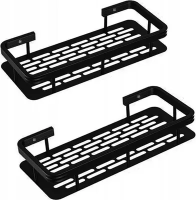 Produktbild von Metall Duschregal Schwarz LOFT Doppelt 2x