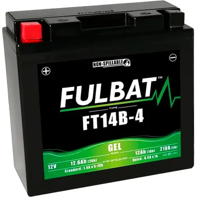 Imagen del producto de Batería FULBAT FUL GEL - FT14B-4 / YT14B-4 (de gel, sin mantenimiento)