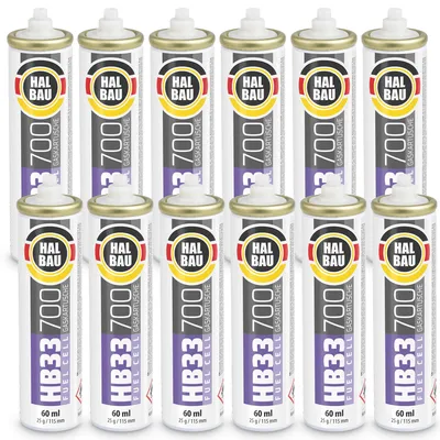 Immagine prodotto di Cartuccia di ricambio per chiodatrice 12 pezzi 115mm 56ml HALBAU HB33