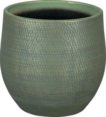 Produktbild von Blumentopf Passion for Pottery Boaz Steinzeug Ø 16 cm H 14 cm grün