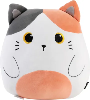 Produktbild von I-TOTAL ® - Dekokissen für Kinder/Wohnzimmer, Flauschiges Stoffkissen in Form Katze