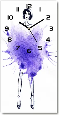Produktbild von Wanduhr aus Glas – 30x60 cm - Glasbild - Glasuhr - Gehärtetes Glas -Mode-Illustration