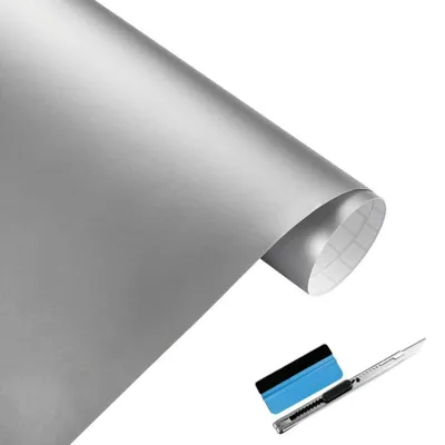 Obrázek produktu pro Samolepicí vinylová fólie, barva: matná šedá, s odvzdušňovací vrstvou, rozměry: 50 x 150 cm