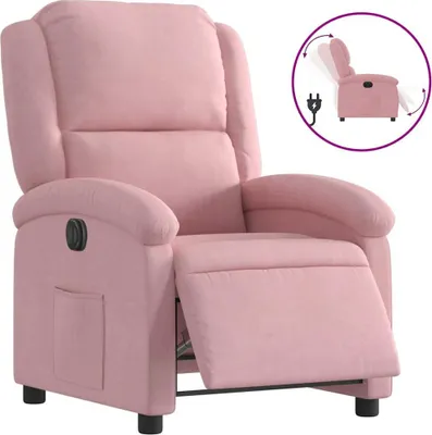 Immagine prodotto di vidaXL Recliner elettrico in velluto rosa