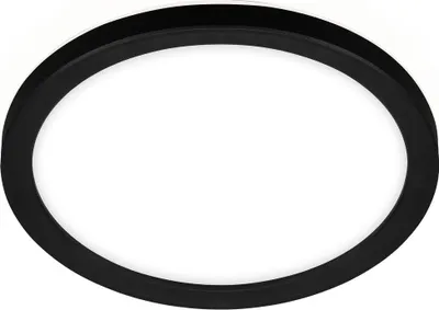 Produktbild von Slim LED Deckenleuchte Ø19 cm ? flach, 12W, 1400 lm,  Neutralweiß, Backlight, Schwarz