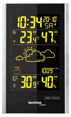 Immagine prodotto di TECHNOTRADE WS 9060 Stazione meteo nero-argento, colore:nero-argento