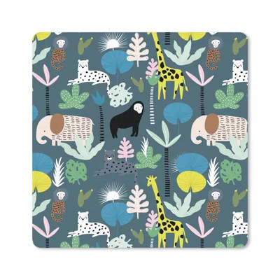 Produktbild von MuchoWow® Mauspad Mousepad Dschungel - Affe - Baum 20x20 cm - Mousepads - Maus Mat - Pad - Mausunterlage - Desk Mat - Bureauartikeln