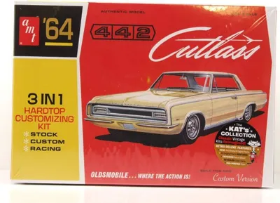 Produktbild von AMT 1066 Oldsmobile Cutlass 442 1964 Kunststoffbausatz 1:25