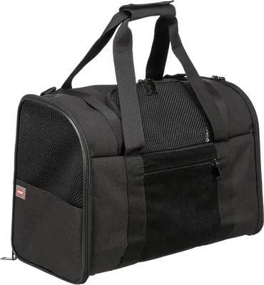Immagine prodotto di Zaino per animali domestici - Borsa da trasporto - Viaggi con animali - Chiusura sicura - 42 x 29 x 21 cm - Nero/Grigio