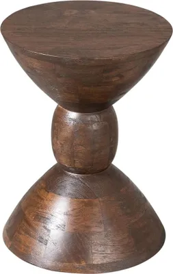 Produktbild von Beistelltisch Ron Mangoholz Dunkelbraun 30 x 30 x 40 cm, Masse:30 cm X 30 cm