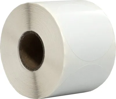 Produktbild von DULA Runde Etiketten - Weiß - 50mm - 500 Aufkleber auf Rolle - Siegel - Markierungspunkte - Leere runde Aufkleber auf Rolle