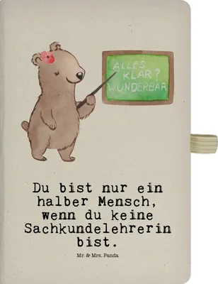 Produktbild von Mr. & Mrs. Panda Reisetagebuch Sachkundelehrerin Herz - Transparent - Geschenk, Journal, notizbuch, Grundschule, Schreibheft, Lustig, Spruch, Sachkundeunterricht, Kladde