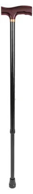 Immagine prodotto di Bastone da passeggio regolabile - 770 - 1000 mm - Alluminio e legno - Nero