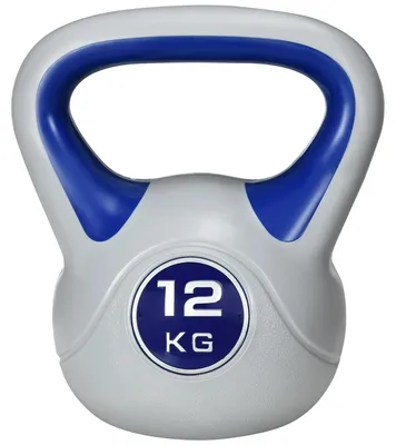 Image de SPORTNOW - Haltère boule de 12 kg pour l'entraînement en liberté de poids - Bleu