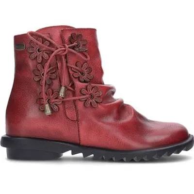 Produktbild von LAURA VITA Kurzstiefelette Leder slouchy Cyrielle 33 rouge-rot mit innenliegendem Reissverschluss Grösse 42 EU mit Lederinnensohle