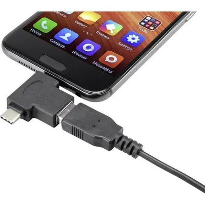 Zdjęcie produktu dla Renkforce RF-4541490, USB 3.1 (Gen 1) Type A, Micro-USB 2.0 B, USB-C, Czarny