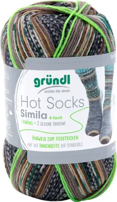 Produktbild von Gründl Hot Socks Simila Wolle 400m 100g Strickgarn Sockenwolle Farbe 302