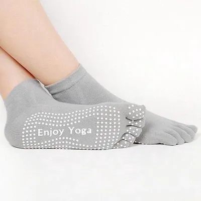 Produktbild von CHPN – Yoga-Socken – Sportsocken – Yoga – rutschfest – Grau – Socken – Yoga-Socke – Zehensocken – 36-40 – Pilates-Socken