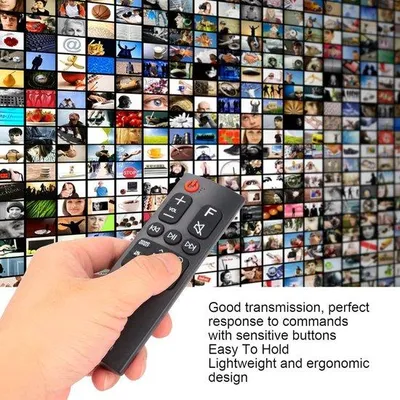 Image de Télécommande universelle pour téléviseur LED LCD - Télécommande pour barre de son - De remplacement - Noire