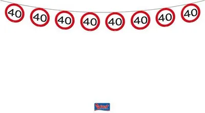 Produktbild von Wimpelkette 12 Meter Verkehrsschild 40