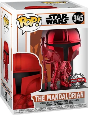Produktbild von Star Wars - The Mandalorian (Chrome rot red) 345 Special Edition - Funko Pop! - Vinyl Figur
