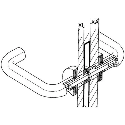 Produktbild von Drückerstift geteilt 72.3 R - VK 9 mm, 39, 1-49 x 9, 1-19 mm, Stahl verzinkt