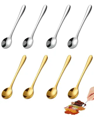 Productafbeelding van Set van 8 Mini Koffielepels van Roestvrij Staal, 7,5 cm, Voor Koffie, Thee en Dessert