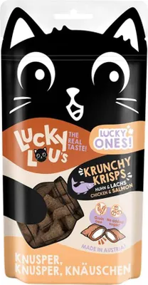 Produktbild von Lucky Lou Lucky Ones Krunchy Krisps Huhn&Lachs 60 g