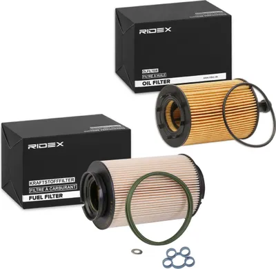 Produktbild von RIDEX Filterset Inspektionspaket Filtersatz für VW GOLF VI (5K1) Golf V Schrägheck (1K1) TOURAN (1T1, 1T2) Passat Variant (3C5) für AUDI A3 Sportback