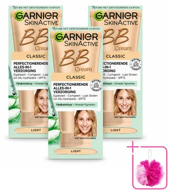 Produktbild von 3 x Garnier SkinActive BB Cream Classic Light 5-in-1 Pflege 50 ml - Sparpackung - 3 Stücke