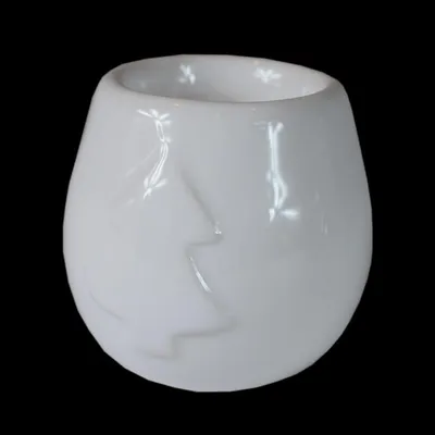 Zdjęcie produktu dla Biały Ceramiczny Świecznik na Tealight 6,5 x 7 cm