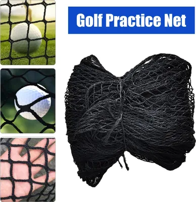 Produktbild von Golf Trainingsnetz - Schlagnetz 3 x 3 m - Polyethylen - Belastbar bis 300 kg - 2,5 cm Rautenmaschen - Für Golf, Baseball, Hockey - Schwarz