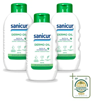 Produktbild von 3 x Sanicur Dermo-Oil Bad- und Duschgel - 300 ml - Vorratspackung - 3 Stücke
