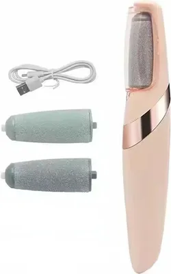 Produktbild von Elektrischer Hornhautentferner für Füße – Fußfeile mit 2 Rollen, USB-Aufladung & LED-Licht, Pediküre-Set