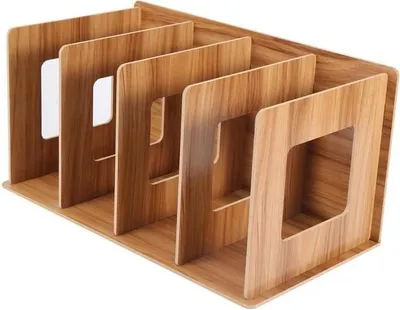 Produktbild von Bücherregal – Schreibtischregal aus Holz – 34 x 16 x 18 cm – Modernes Design – Umweltfreundlich