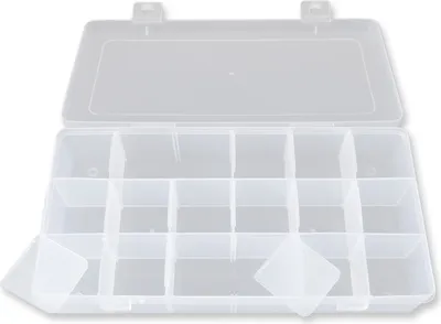 Produktbild von Sortierkasten Perlen Box, transpartent, 23,2 x 12,3 x 4,3 cm, 18 Fächer
