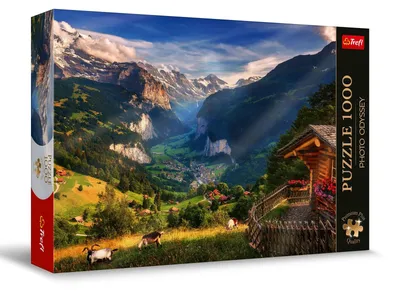 Produktbild von Puzzle Puzzlespiel Lauterbergtal Schweiz - 1000 Teile - 683 x 480 mm - - Ab 12 Jahren