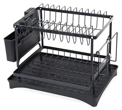 Obrázek produktu pro Verk 07348 Patrový odkapávač na nádobí, černý